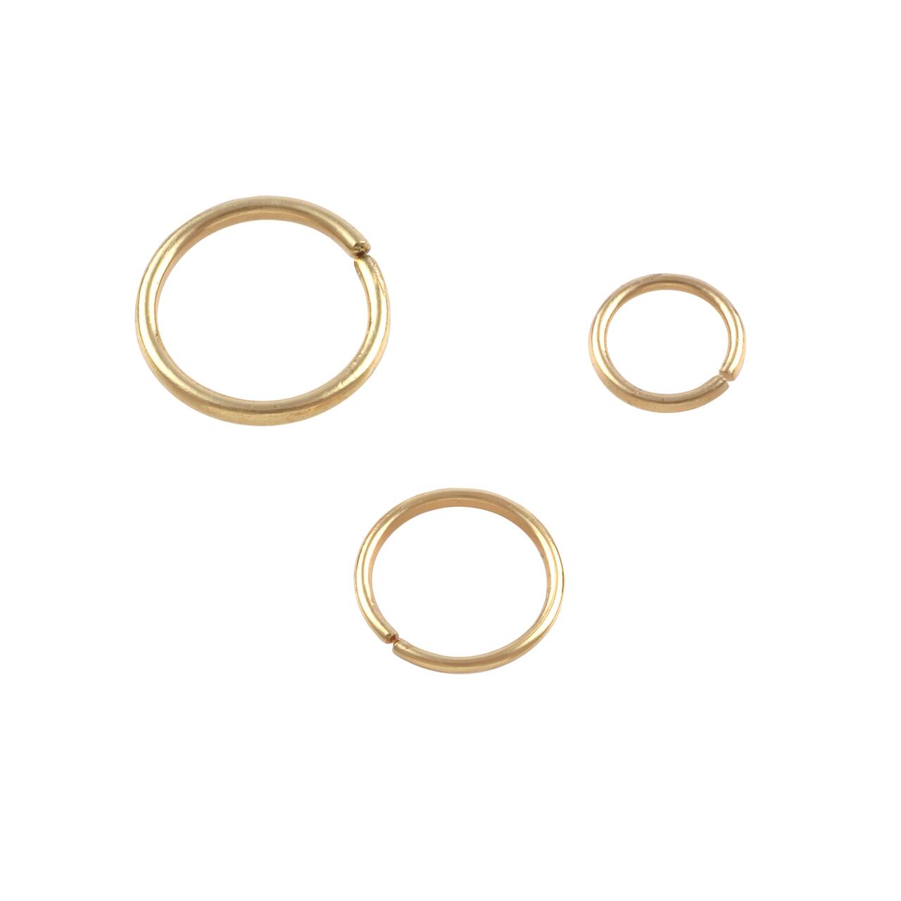 12 Packs: 200 ct. (2,400 total) Gold Jump Rings by Creatology™